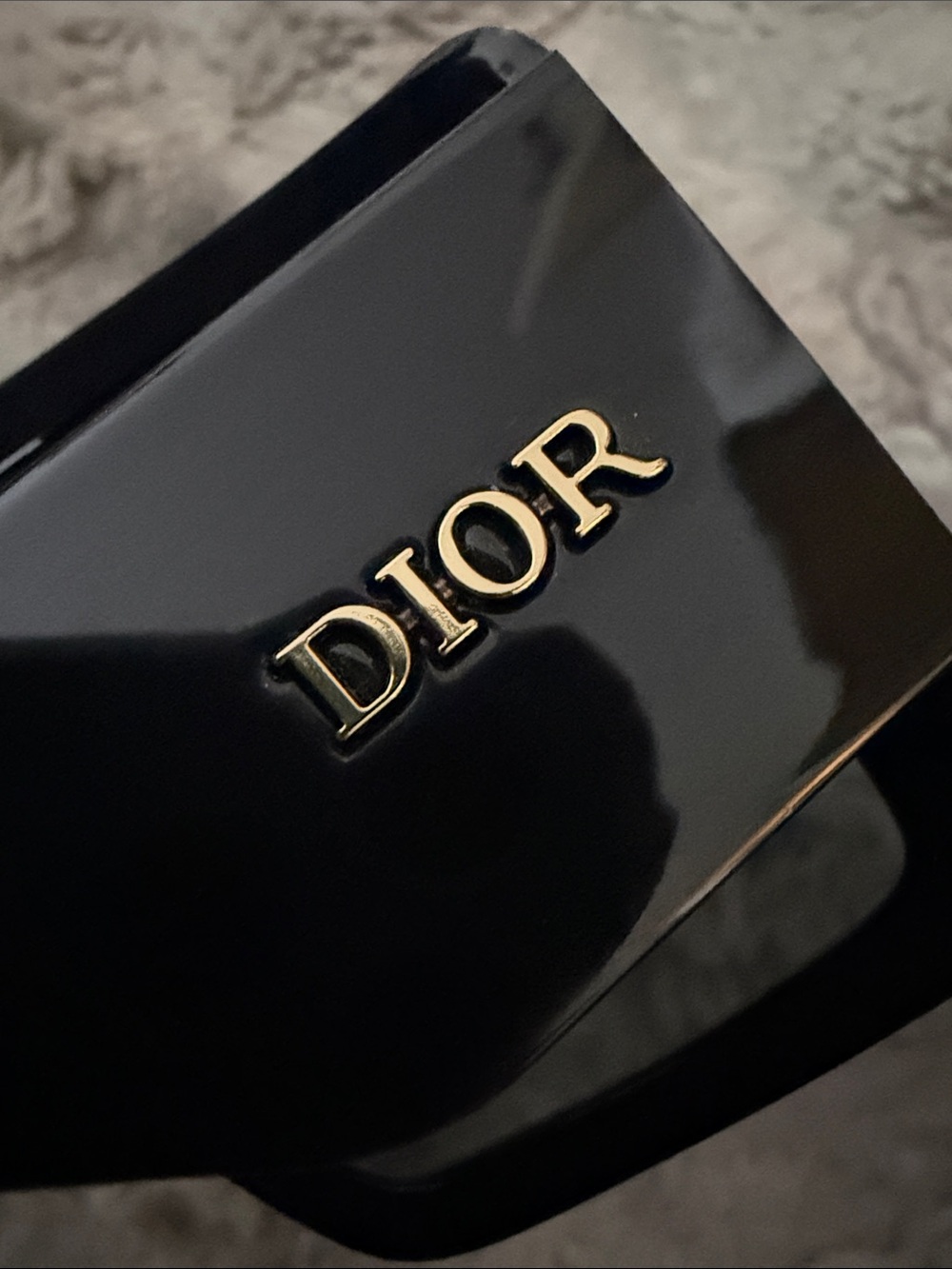 Dior Black and Gold Shield Sunglasses - Picture 5 of 12